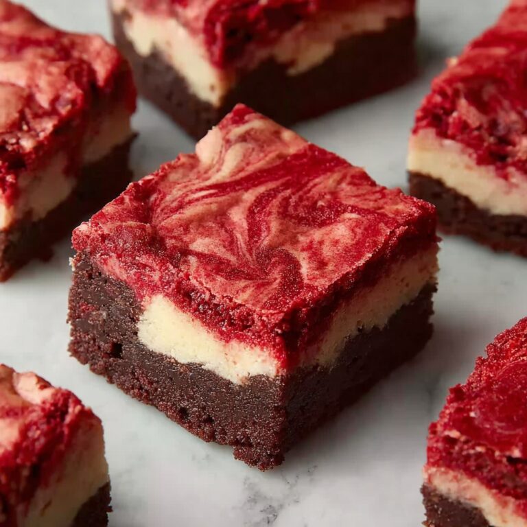 Red Velvet Cheesecake Swirl Brownies Recipe