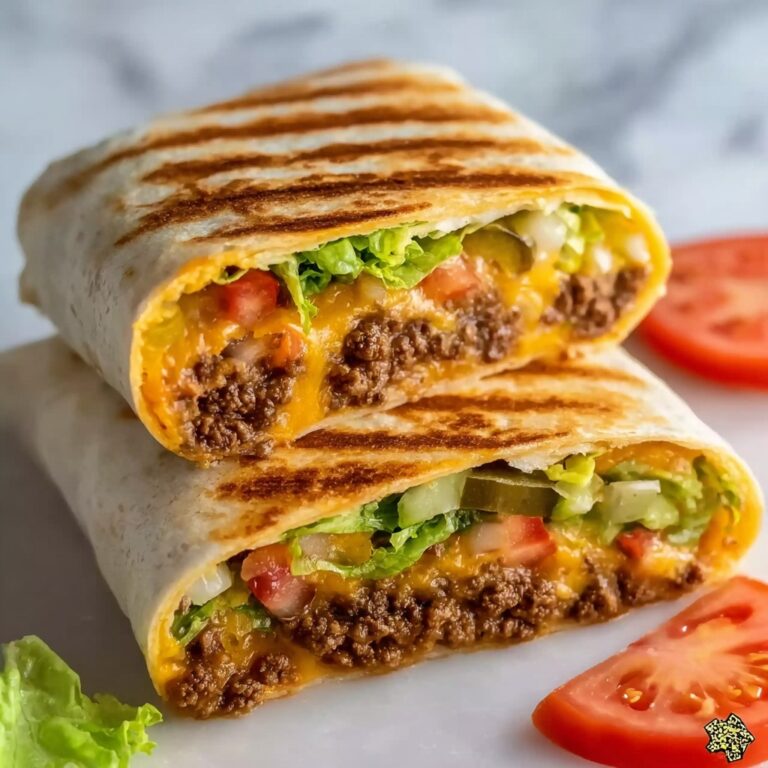 Grilled Cheeseburger Wraps Recipe