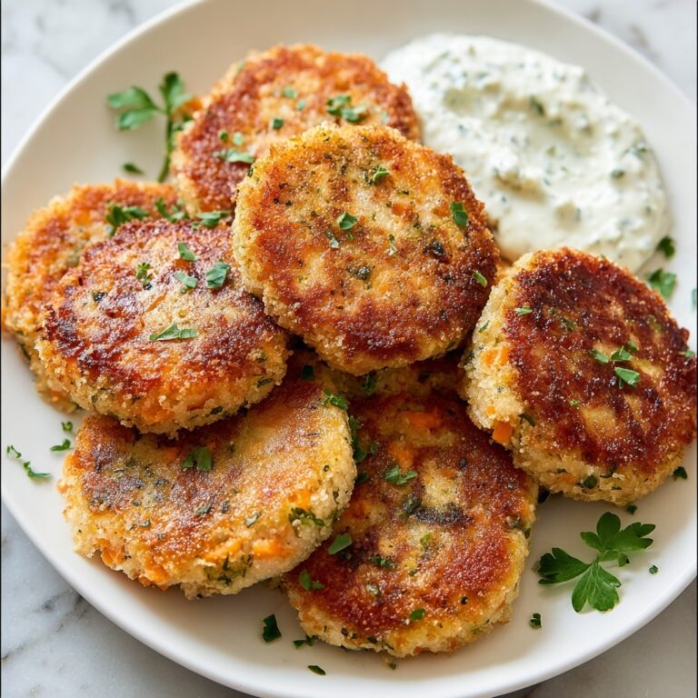 Crispy Salmon Patties with Herbs and Spices Recipe