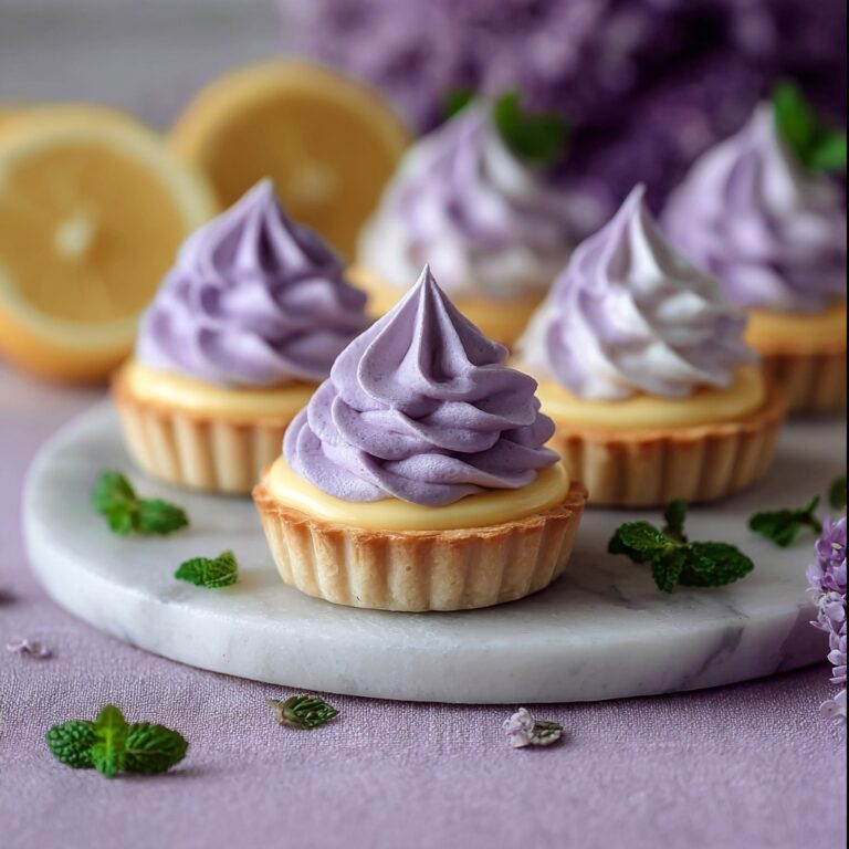 Mini Lemon Tart with Lilac Meringue Recipe
