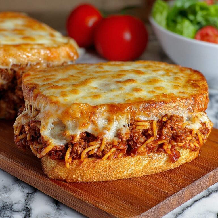 Spaghetti Stuffed Garlic Bread Recipe