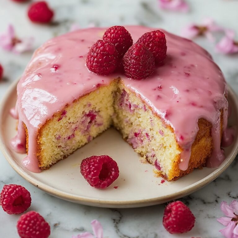 Raspberry Glazed Key Lime Cake Recipe