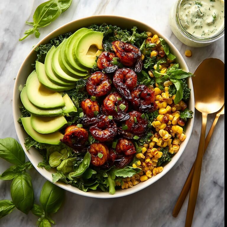 Hot Honey Blackened Shrimp Caesar Salad Recipe