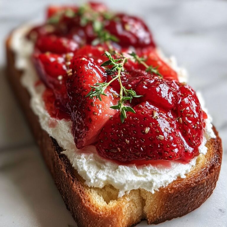 Roasted Strawberry Whipped Ricotta Toast Recipe