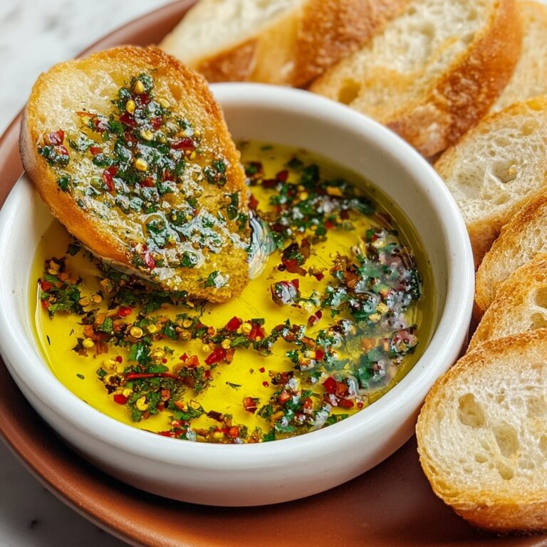 Olive Oil Garlic Herb Dip with Balsamic Drizzle Recipe