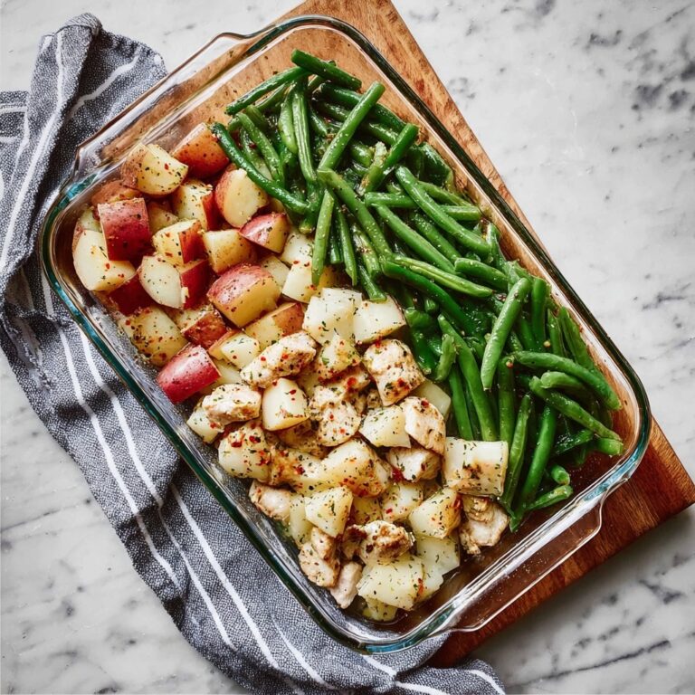 Italian Chicken with Green Beans and Potatoes Bake Recipe