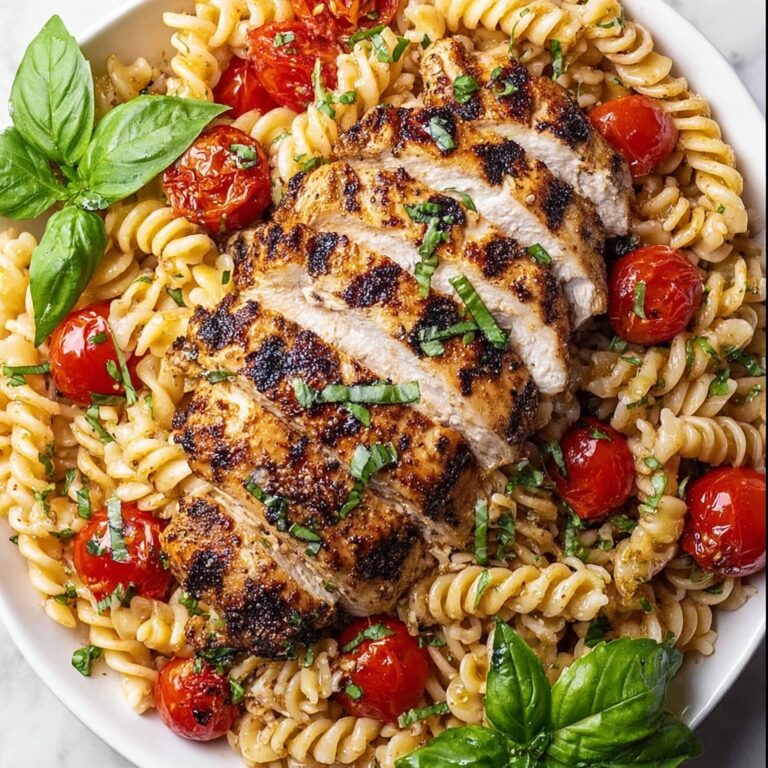 Tomato Basil Pasta with Balsamic Grilled Chicken Recipe