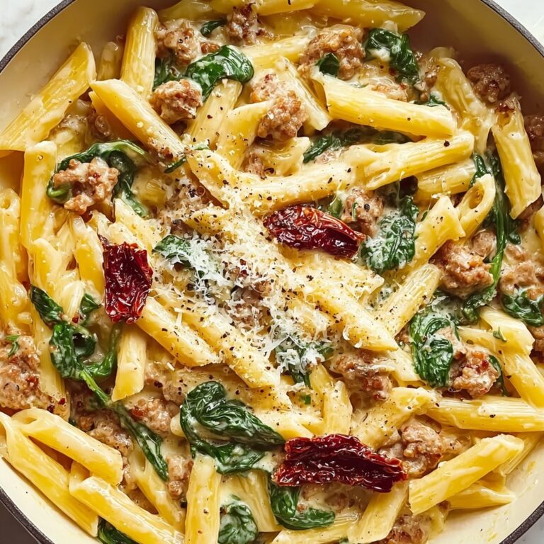 Creamy Tuscan Sausage Pasta Recipe