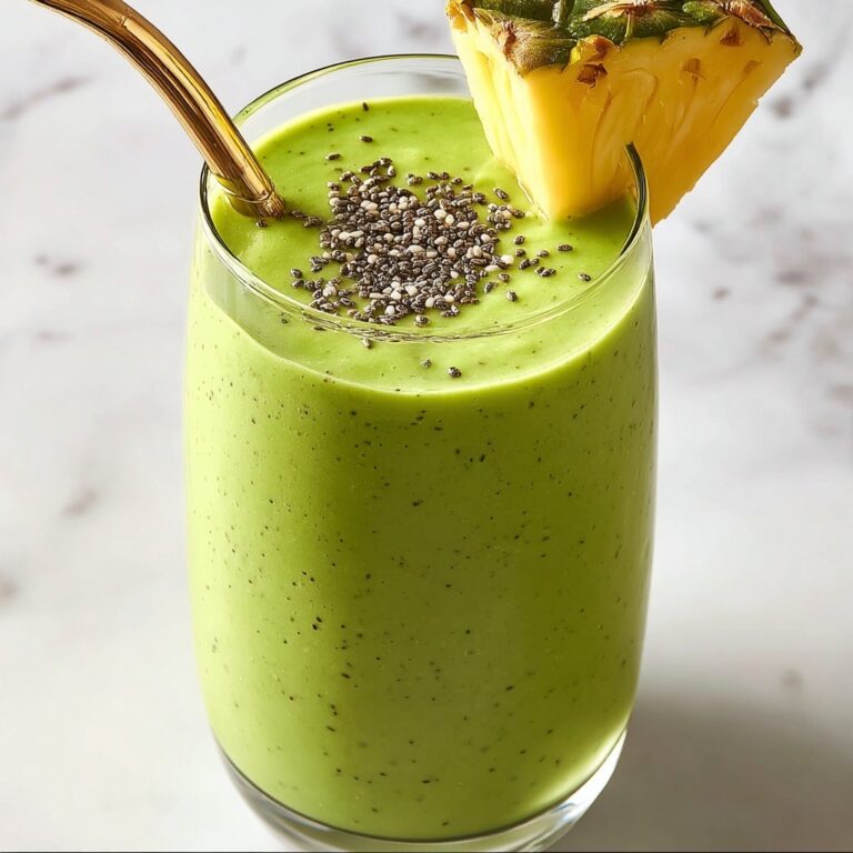 Creamy Spinach and Pineapple Detox Smoothie Recipe