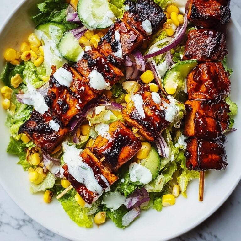 BBQ Chicken Skewer Salad Recipe
