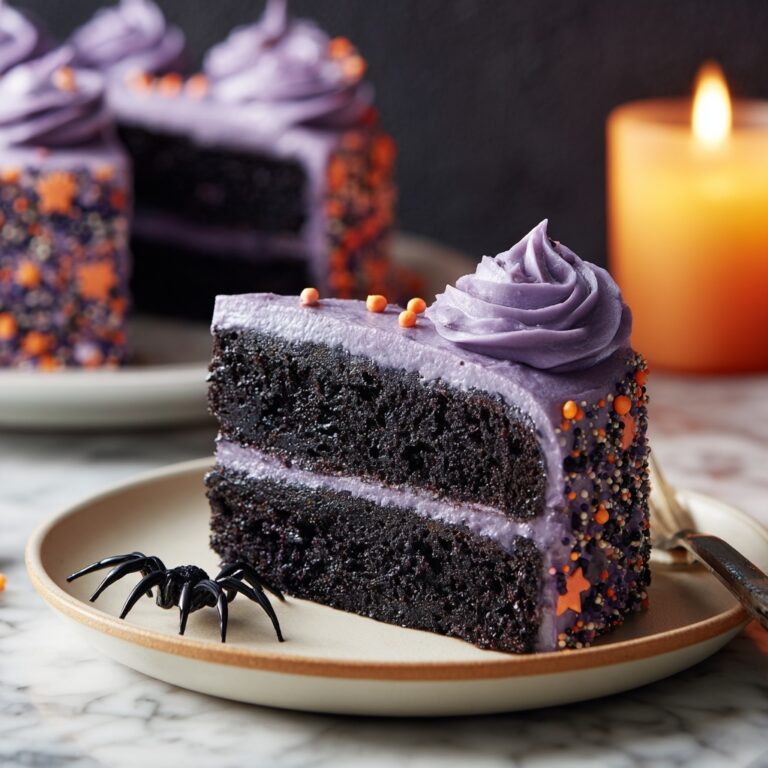 Spooky Black Velvet Halloween Cake Recipe