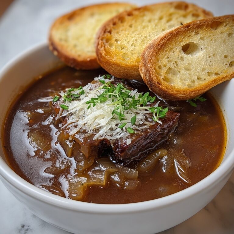 French Onion Beef Short Rib Soup Recipe