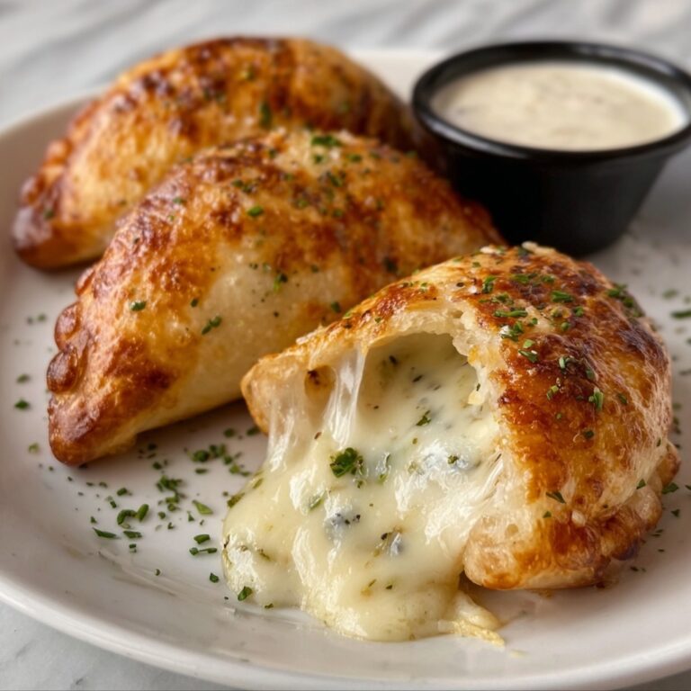 Air Fryer Chicken Alfredo Calzones Recipe