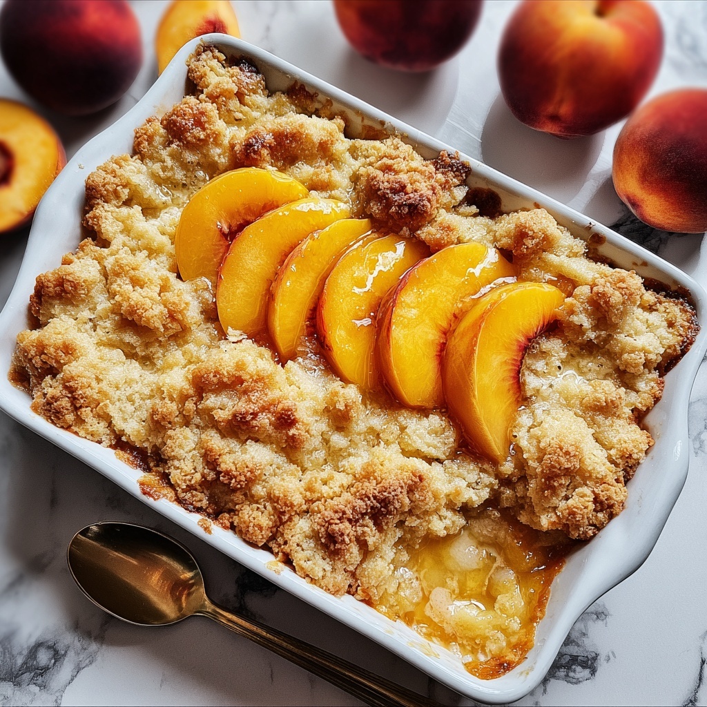 Old-Time Oven Peach Cobbler Recipe - Recipe Image