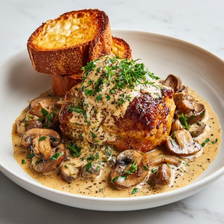 Creamy Brie Chicken & Mushrooms Recipe