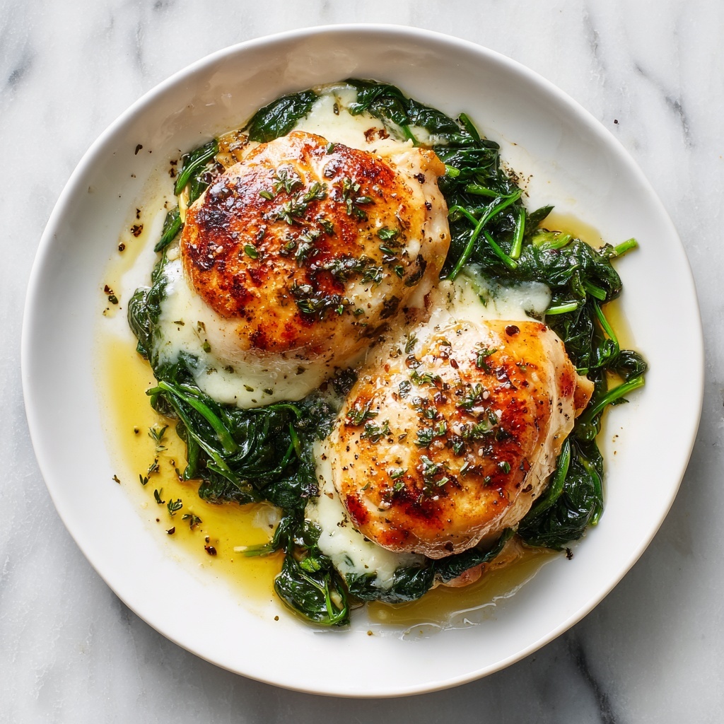 Cheesy Spinach Stuffed Chicken Breasts Recipe - Recipe Image