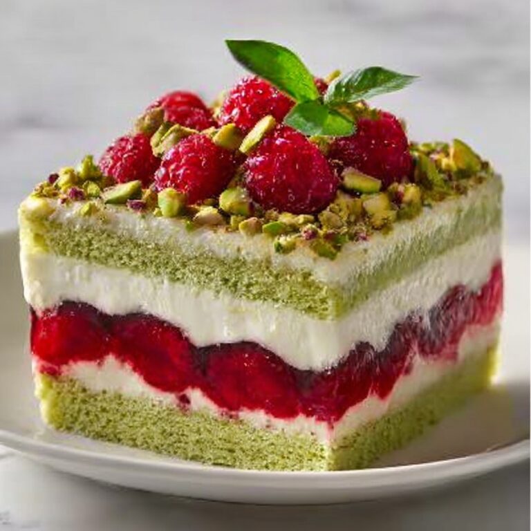Heavenly Pistachio Raspberry Dream Cake Recipe