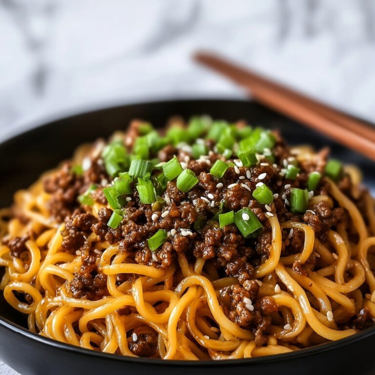 Mongolian Ground Beef Noodles Recipe