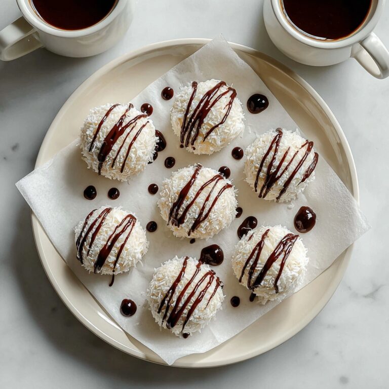 No Bake Coconut Cookie Balls with Chocolate Centers Recipe