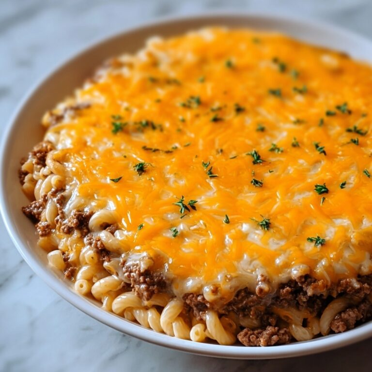 Cheddar-Crusted Ground Beef and Rice Casserole Recipe