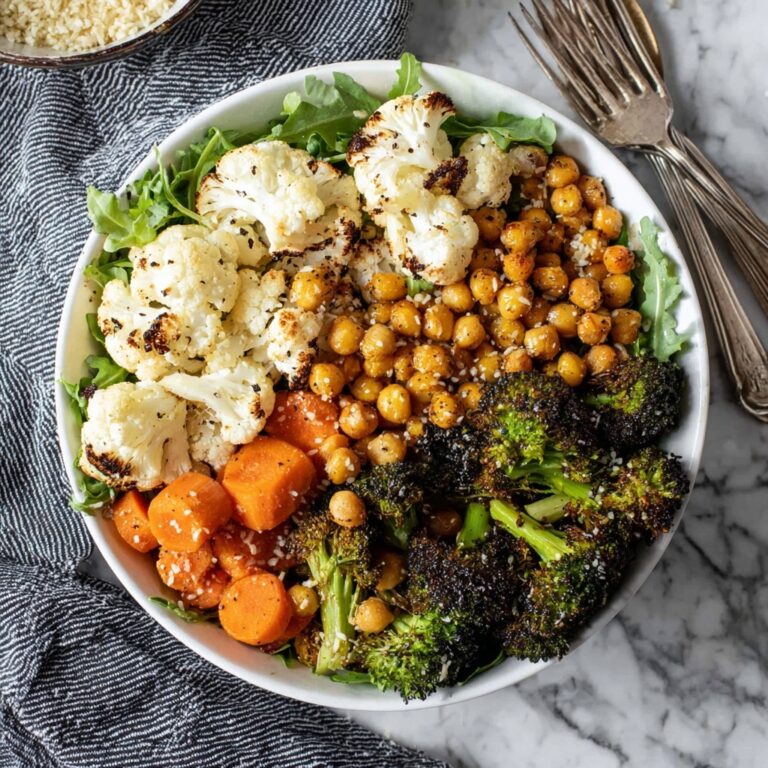 Roasted Veggie Rice Bowls with Tahini Balsamic Dressing Recipe
