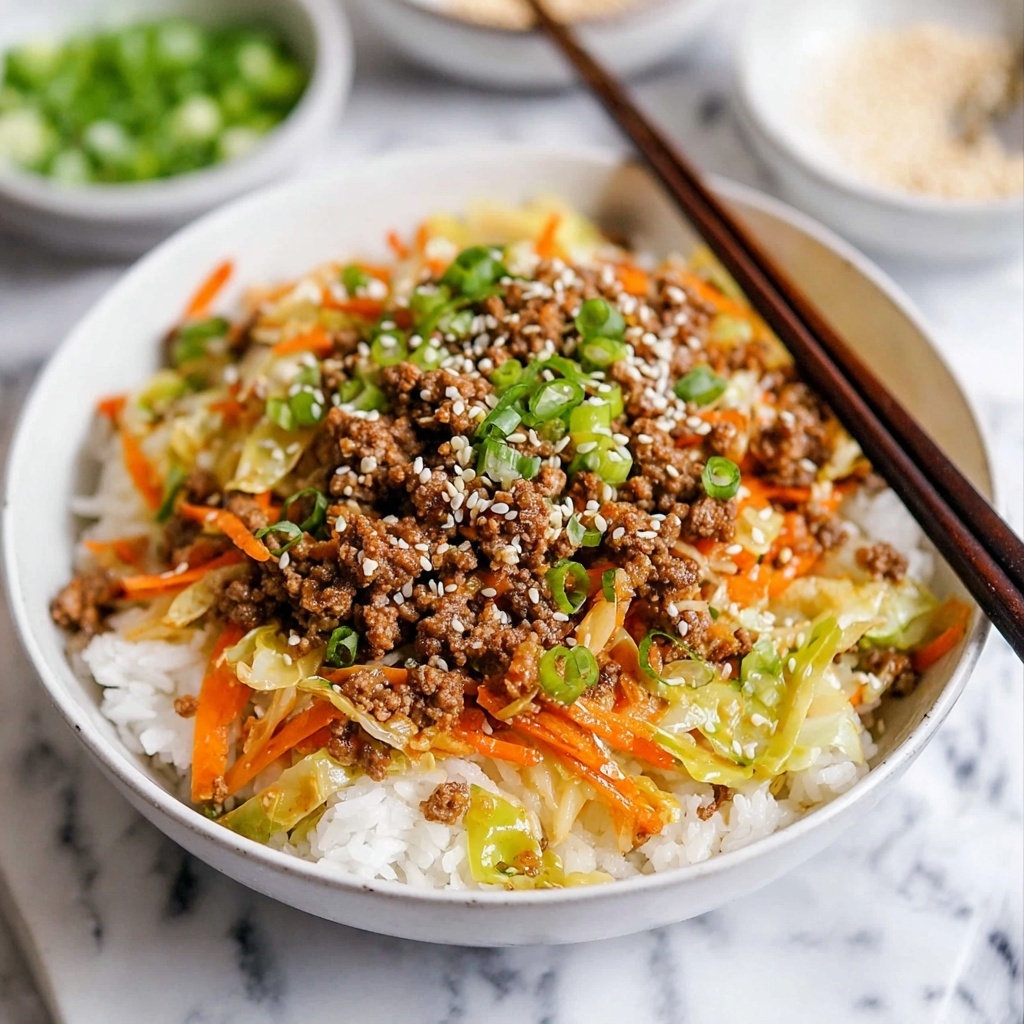 Easy Asian Ground Beef and Cabbage Stir Fry Recipe - Recipe Image