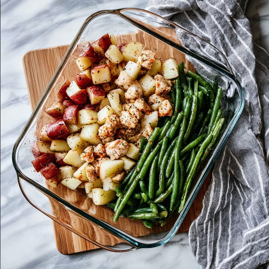 Italian Chicken with Green Beans and Potatoes Bake Recipe - Recipe Image