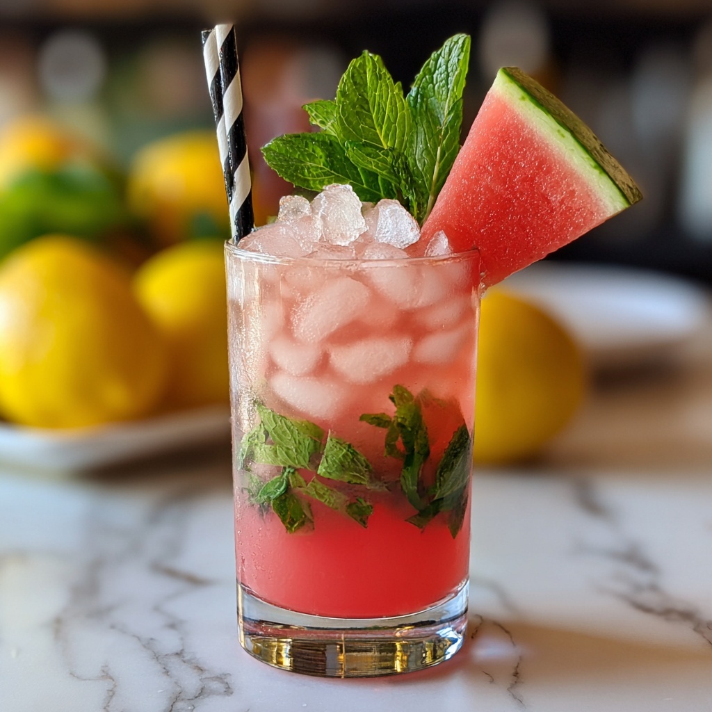Watermelon Mint Lemonade Recipe - Recipe Image