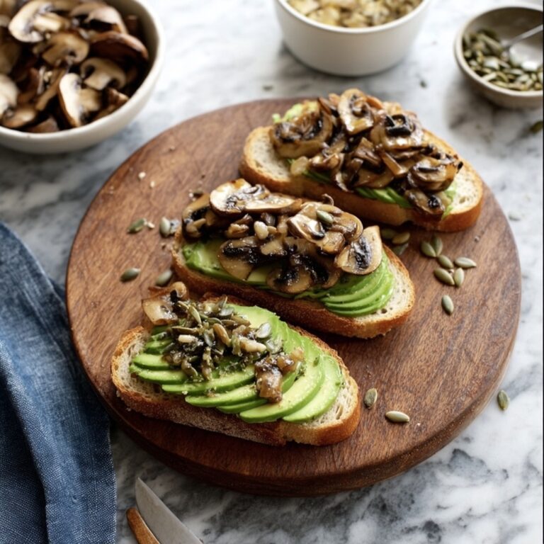 Garlic Mushroom Avocado Toast Recipe