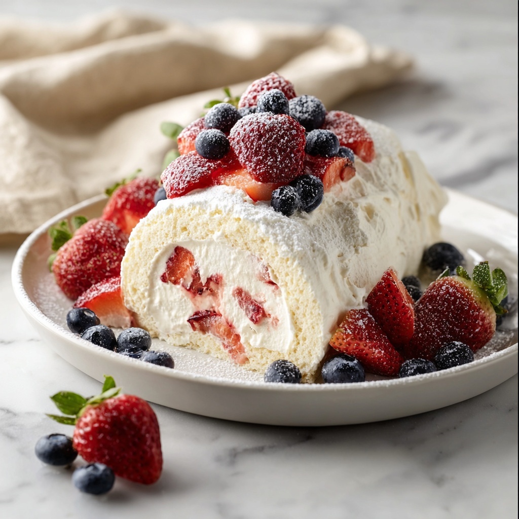 Strawberry Pavlova Roulade Recipe - Recipe Image
