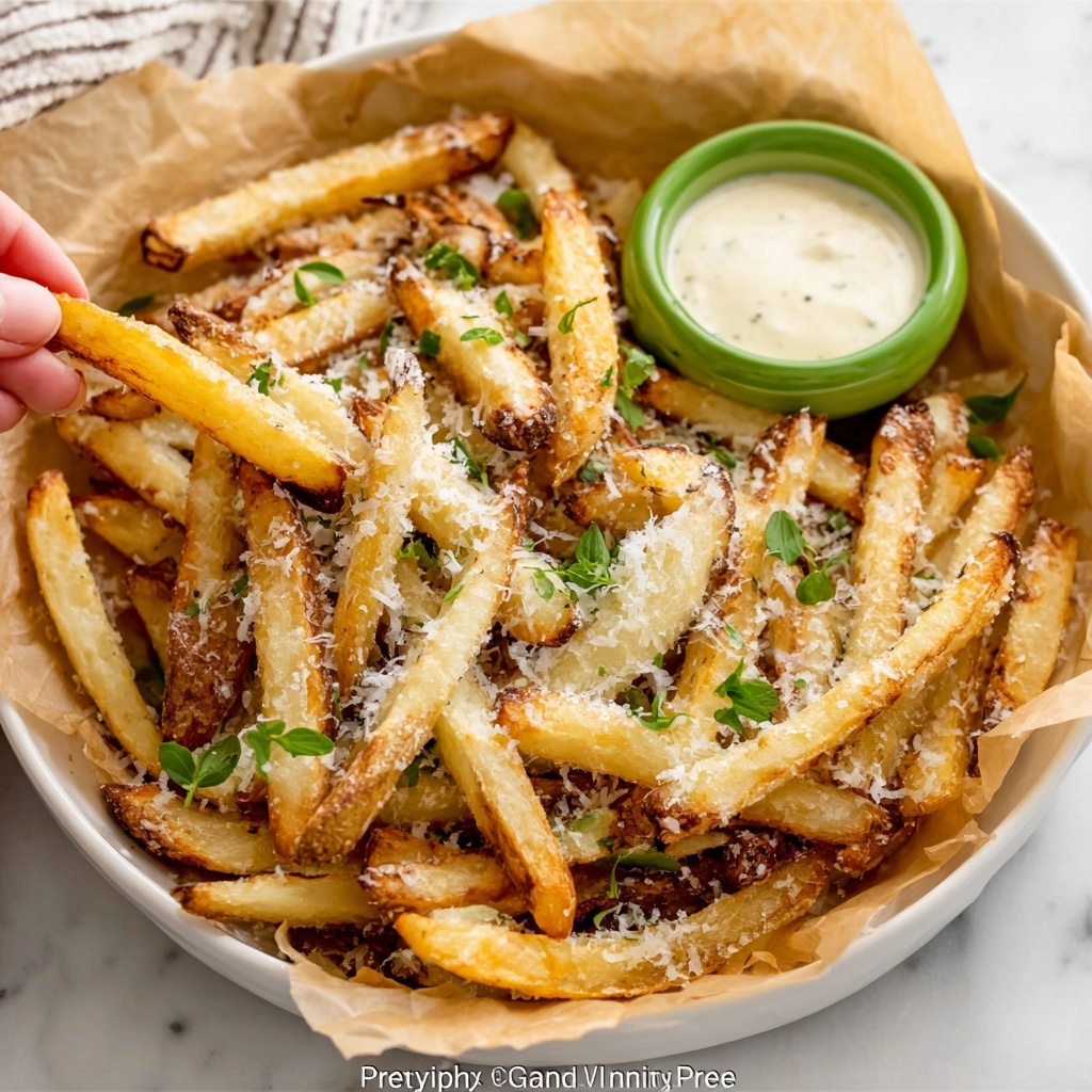 Baked Garlic Parmesan Fries Recipe - Recipe Image