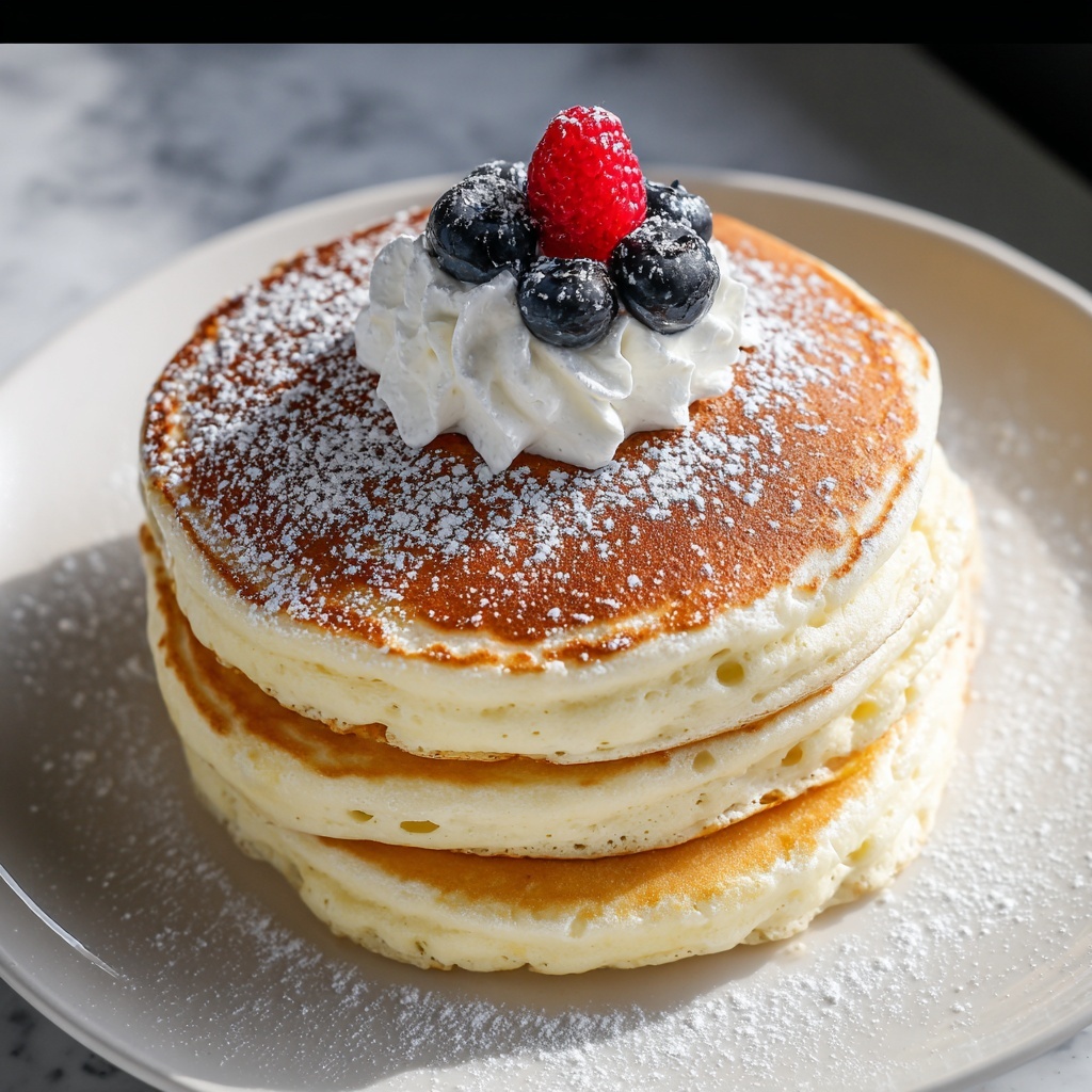 Fluffy Japanese Soufflé Pancakes Recipe - Recipe Image