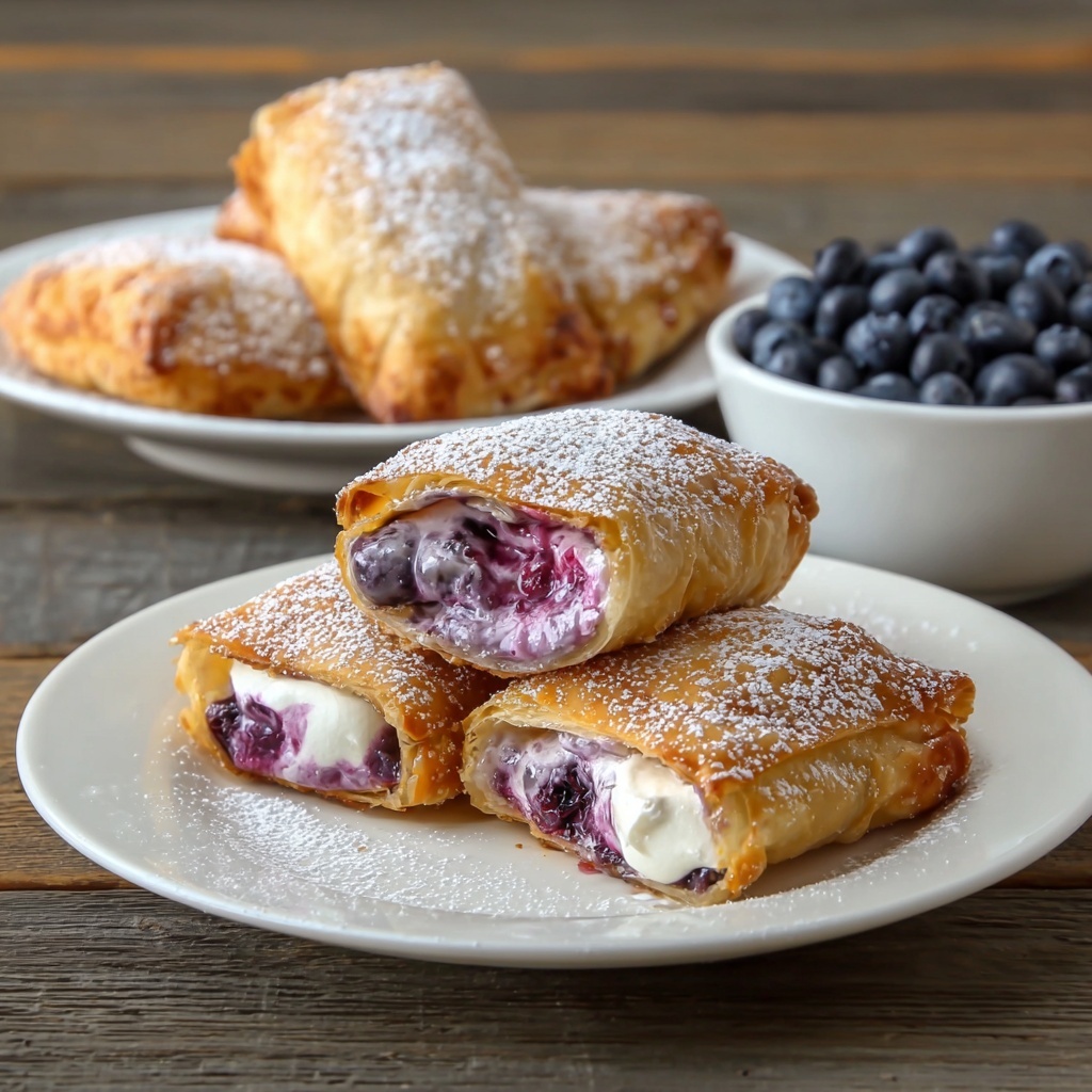 Blueberry Cream Cheese Egg Rolls Recipe - Recipe Image
