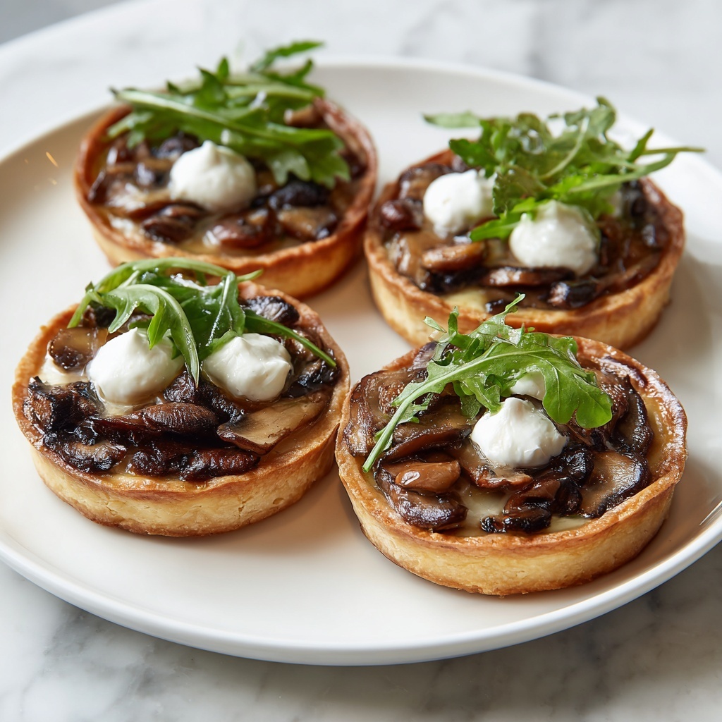 Mini Wild Mushroom and Goat Cheese Pies Recipe - Recipe Image