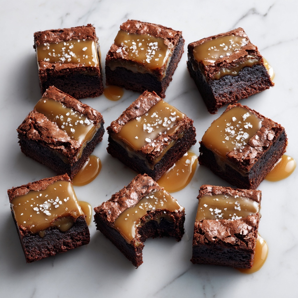 Decadent Pretzel Bottom Caramel Brownies Recipe - Recipe Image