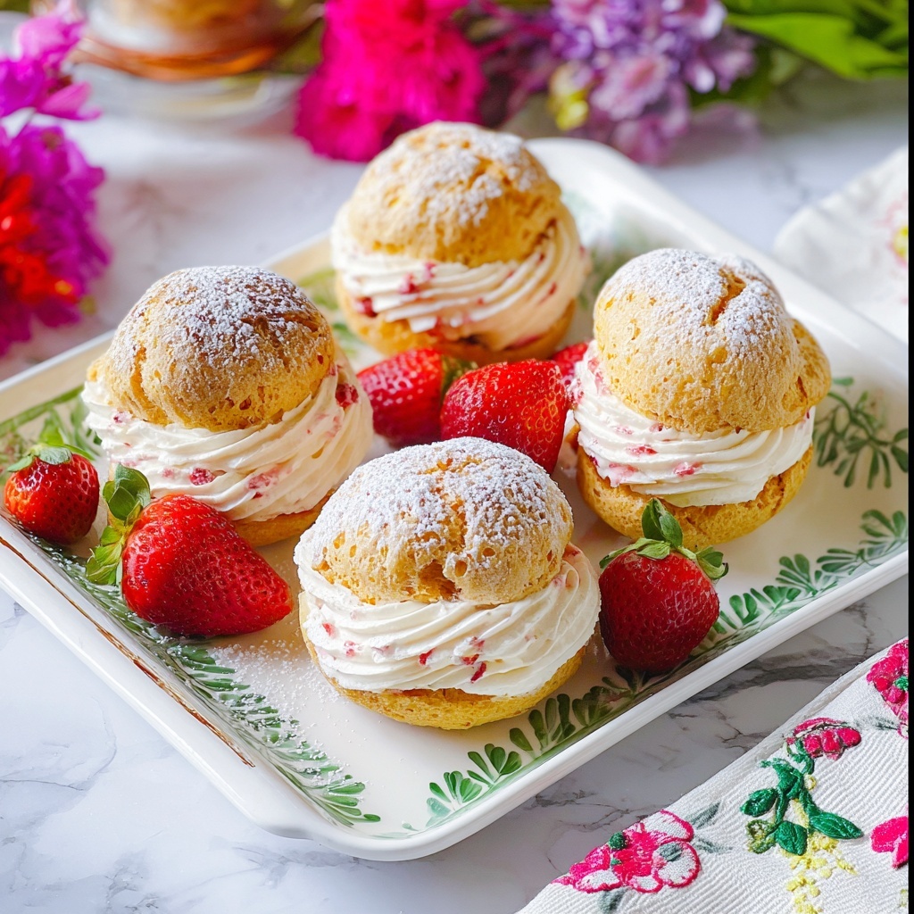 Strawberry Cream Puffs Recipe - Recipe Image
