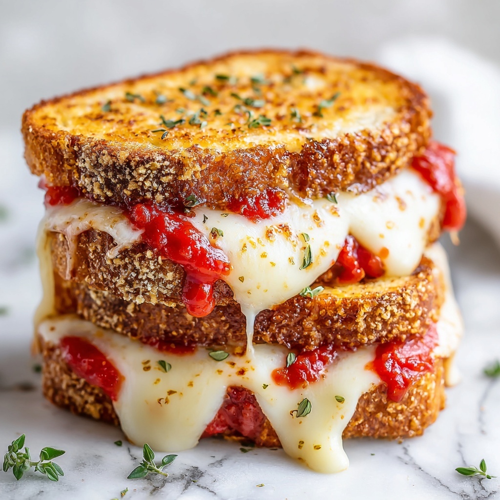 Lazy Chicken Parmesan Grilled Cheese Recipe - Recipe Image