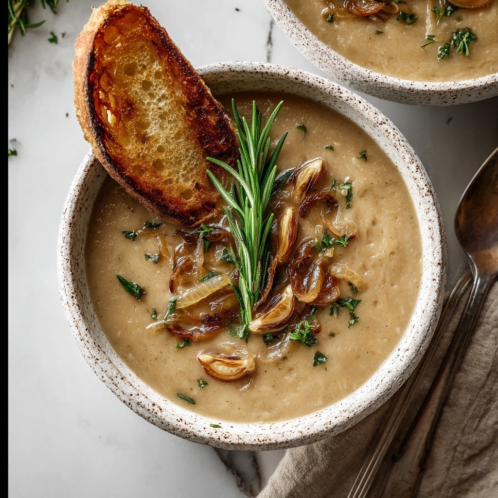 Rosemary and Roasted Garlic White Bean Soup Recipe - Recipe Image