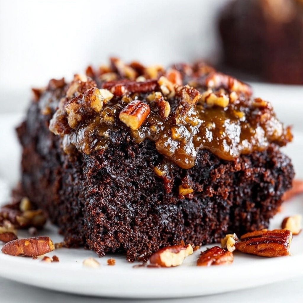 Brownie Pecan Pie Ooey Gooey Butter Cake Recipe - Recipe Image