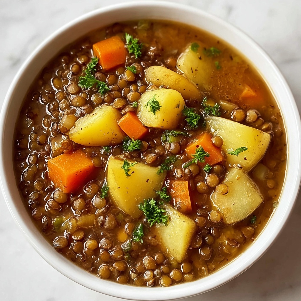 Easy Lentil Potato Soup Recipe - Recipe Image
