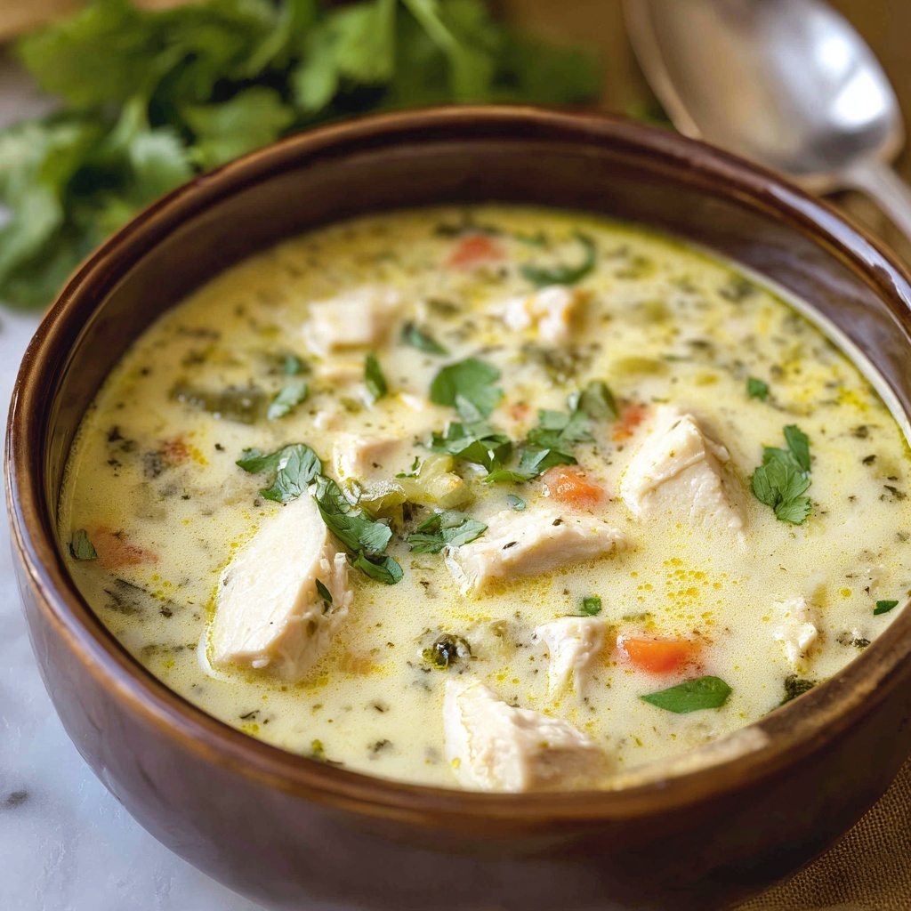 Keto Green Chicken Enchilada Soup Recipe - Recipe Image