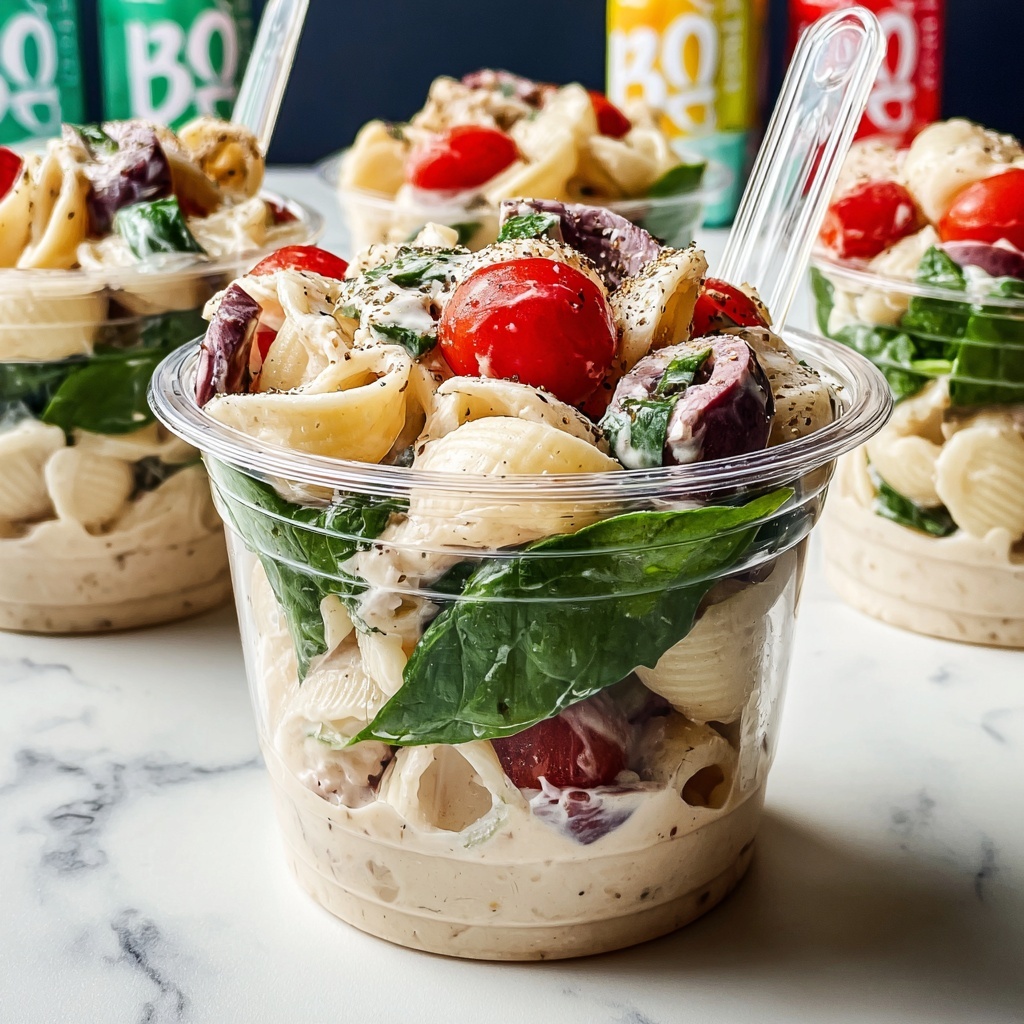 Caesar Pasta Salad Cups Recipe - Recipe Image