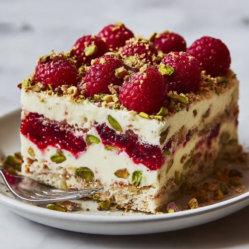 White Chocolate Raspberry Pistachio Tiramisu Recipe - Recipe Image
