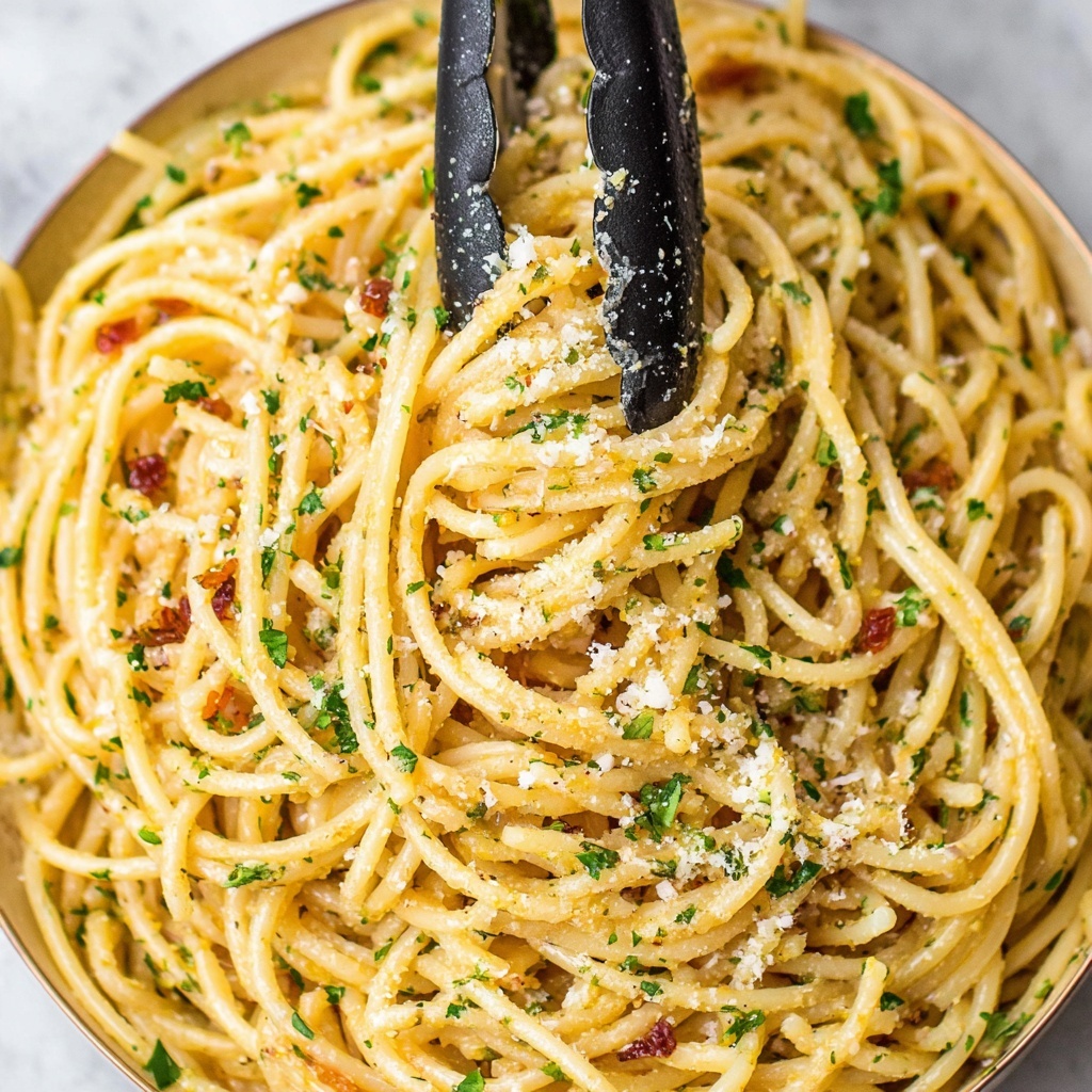 Garlic Butter Noodles with Lemon and Herbs Recipe - Recipe Image