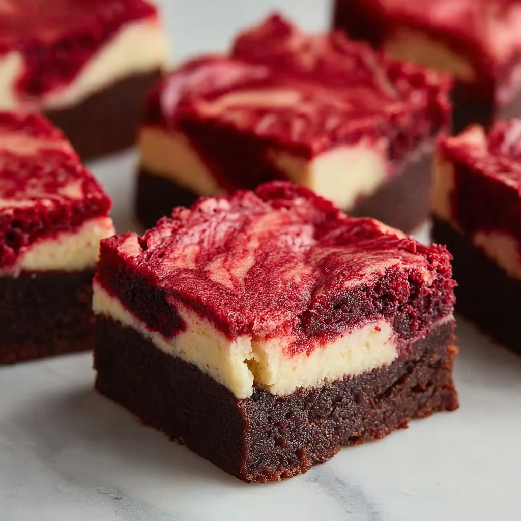 Red Velvet Cheesecake Swirl Brownies Recipe - Recipe Image