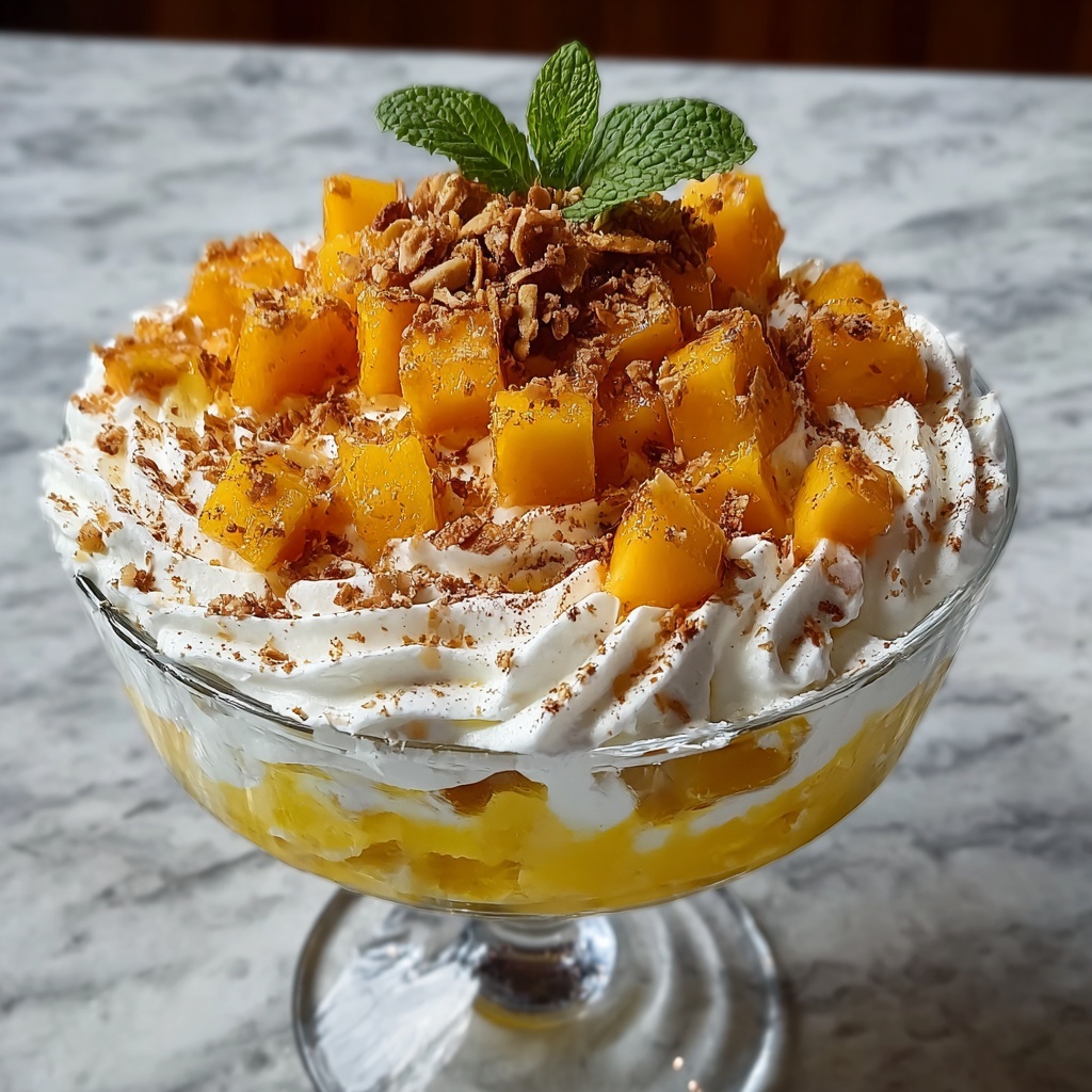 Mango Cheesecake Trifle Recipe - Recipe Image