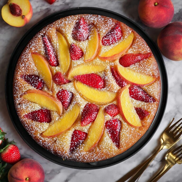 Strawberry Peach Cake Recipe