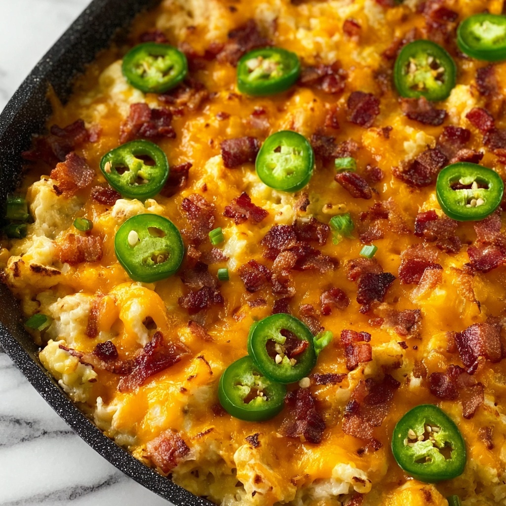 Cauliflower Jalapeno Popper Casserole Recipe - Recipe Image