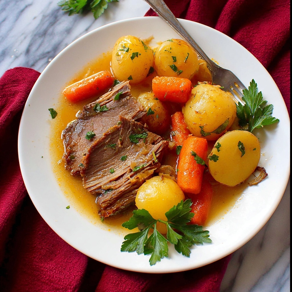 Pot Roast with Potatoes and Carrots Recipe - Recipe Image