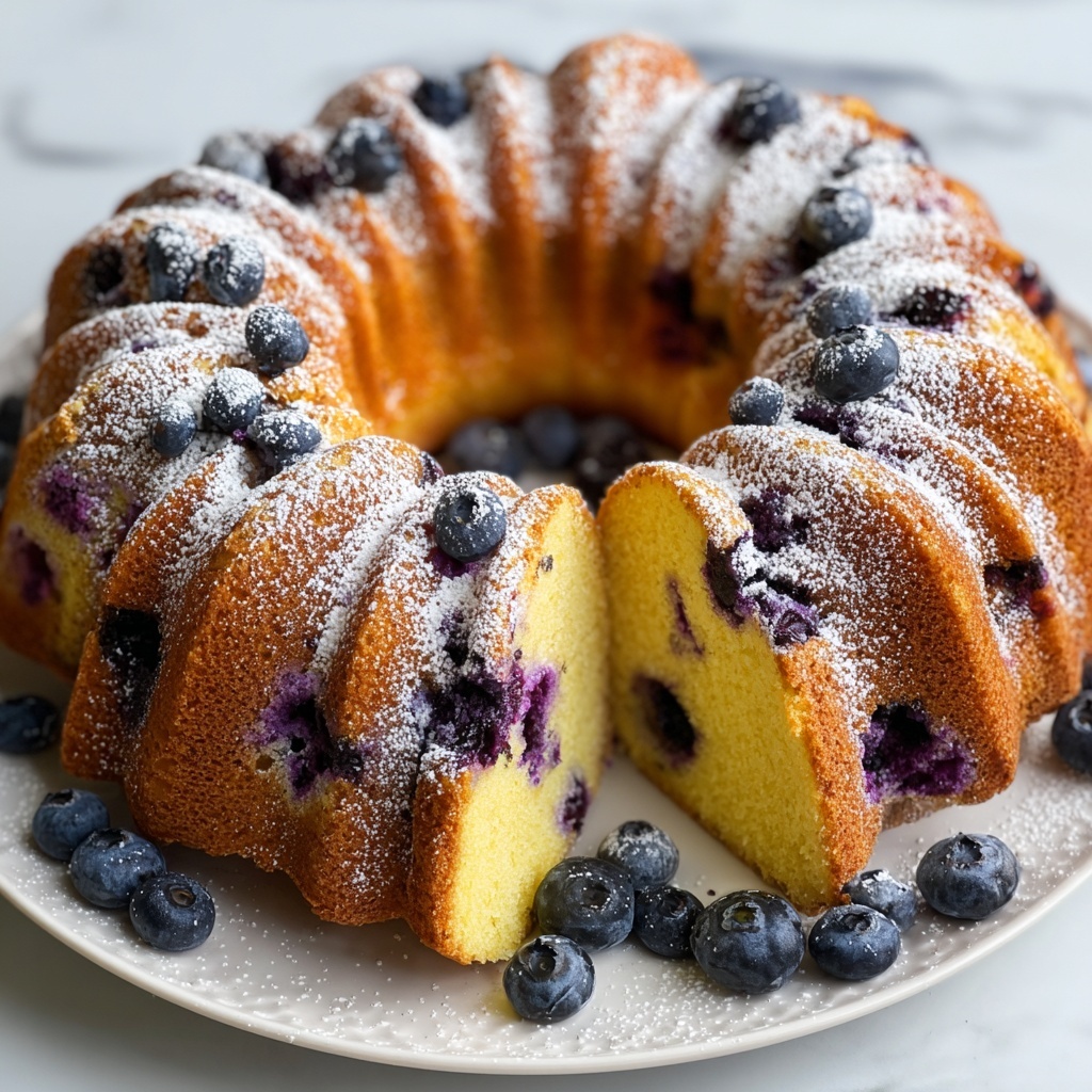 Blueberrylicious Sour Cream Bundt Cake Recipe - Recipe Image